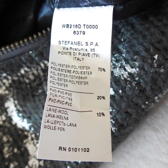 Stefanel Women Oversized Wool and Metallic Effect Zippered Clutch - Picture 13 of 16